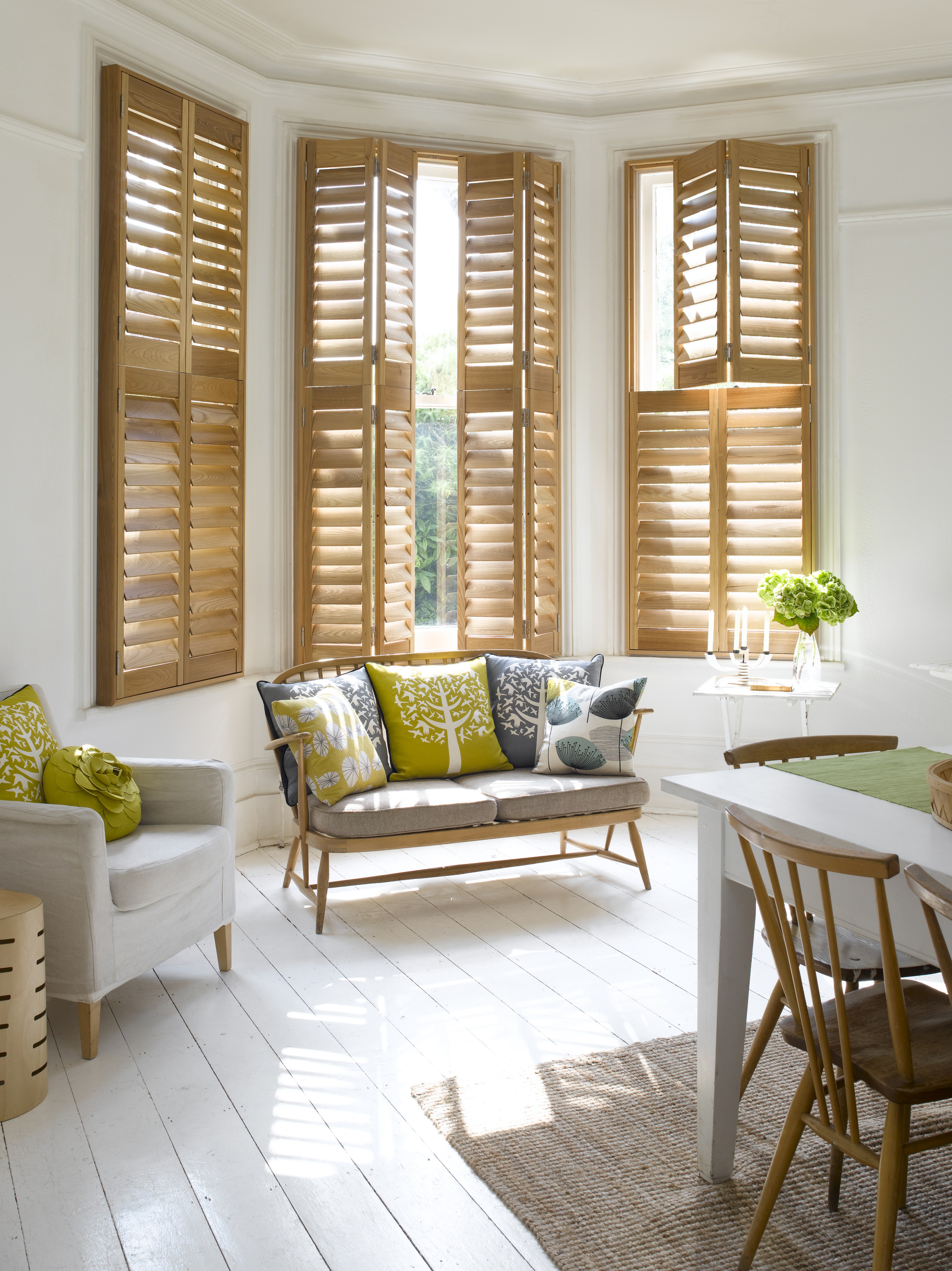 window treatments with plantation shutters