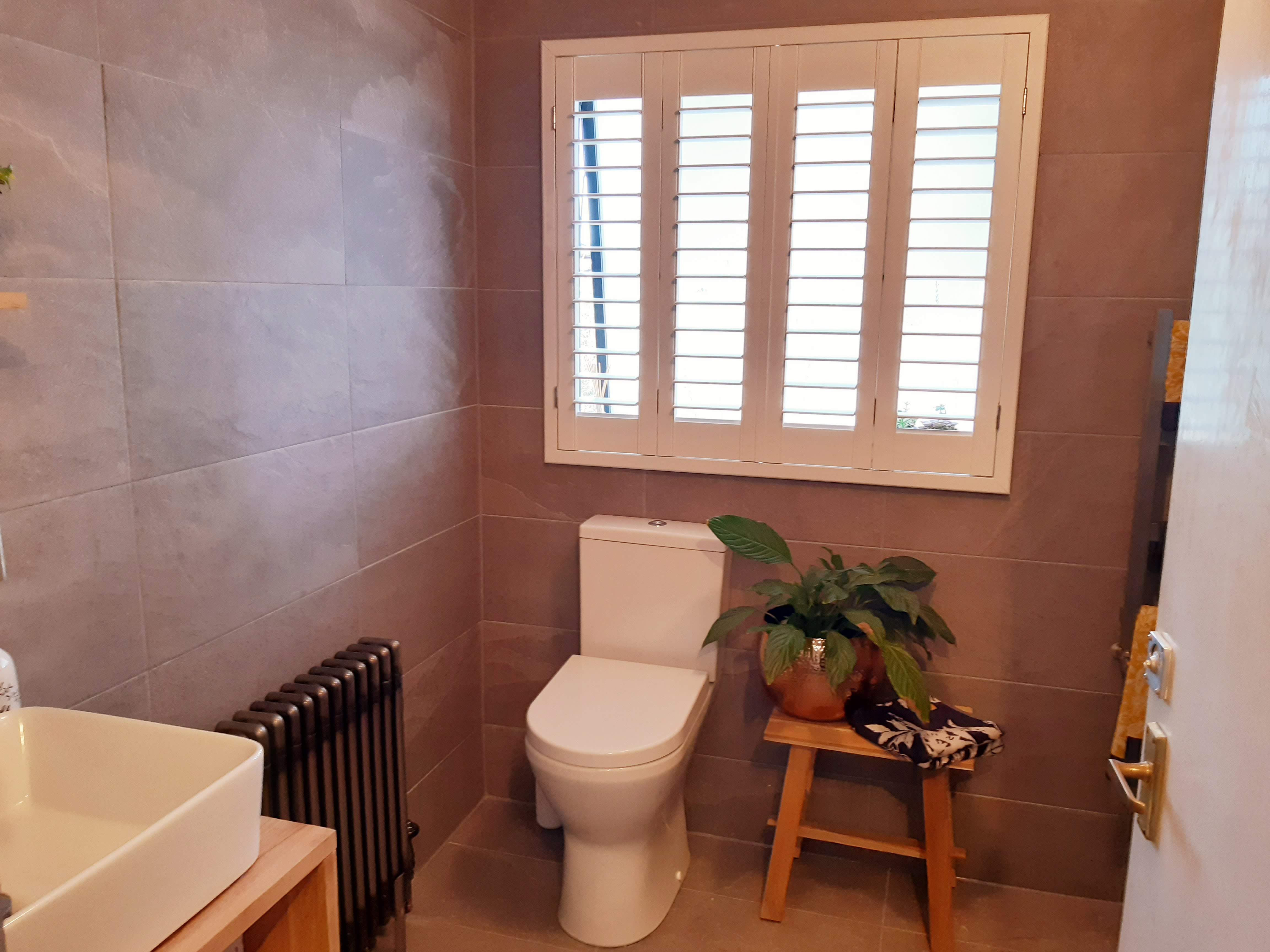 white shutters in new build