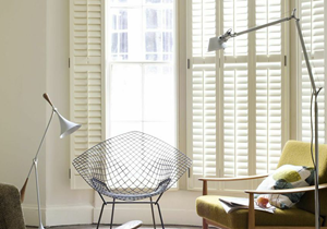 cream window shutters