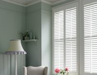 white full height shutters